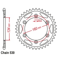 Supersprox 42 Tooth Rear Stealth Sprocket for Honda CBR1000RR 2004-2016