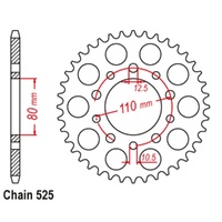 Supersprox 40 Tooth Rear Stealth Sprocket for Honda CB400 SUPER FOUR 2008-2012