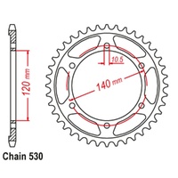 Supersprox 38 Tooth Rear Stealth Sprocket for Suzuki GSX-R600 1997-2000