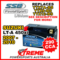 SSB 12V 290 CCA For Suzuki LT-A450 Xi 2007-2010 LFP14H-BS Lithium Battery