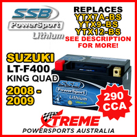 SSB 12V 290 CCA For Suzuki LT-A500FA King Quad 2008-2009 LFP14H-BS Lithium Battery