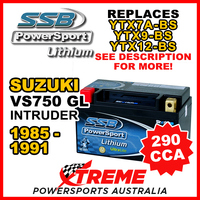 SSB 12V 290 CCA For Suzuki VS750 GL Intruder 1985-1991 LFP14H-BS Lithium Battery