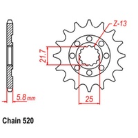 Supersprox 12 Tooth Steel Front Sprocket for Kawasaki KLX450R 2008-2010