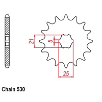 Supersprox 15 Tooth Steel Front Sprocket for Kawasaki H1 Mach III 1969-1971