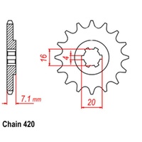 Supersprox 12 Tooth Steel Front Sprocket for Suzuki RM80 1987