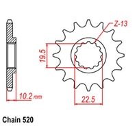 Supersprox 11 Tooth Steel Front Sprocket for Suzuki DF200E Trojan 1995