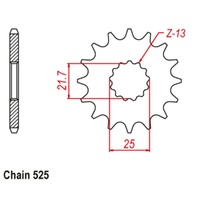 Supersprox 15 Tooth Steel Front Sprocket for Cagiva Navigator 2000-2005