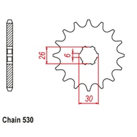 Supersprox 17 Tooth Steel Front Sprocket for Yamaha XJ650 1980-1986