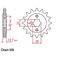 Supersprox 17 Tooth Steel Front Sprocket for Honda CB500/550 1974-1979