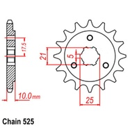 Supersprox 13 Tooth Steel Front Sprocket for Suzuki DR650SE 1996