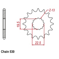 Supersprox 15 Tooth Steel Front Sprocket for Suzuki GR650X 1983-1985