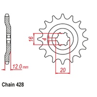 Supersprox 14 Tooth Steel Front Sprocket for Yamaha AG100 1970-2017