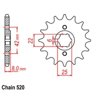 Supersprox 13 Tooth Steel Front Sprocket for Honda CB250RS 1980-1984