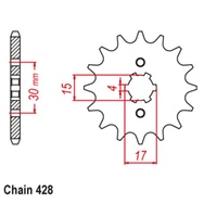 Supersprox 13 Tooth Steel Front Sprocket for Honda C110X POSTIE 2018-2021