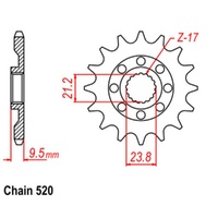 Supersprox 13 Tooth Steel Front Sprocket for Suzuki RMX450Z 2009-2018