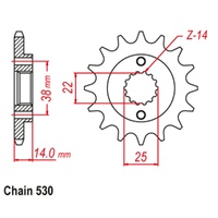 Supersprox 15 Tooth Steel Front Sprocket for Ducati 750 F1 1987-1989