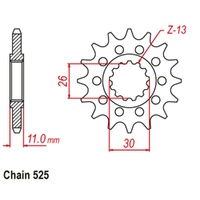 Supersprox 15 Tooth Steel Front Sprocket for Yamaha MT09 2013-2022