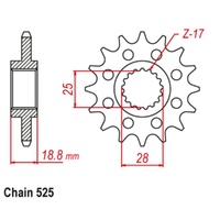 Supersprox 16 Tooth Steel Front Sprocket for BMW F650GS (800cc) 2006-2013