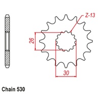 Supersprox 17 Tooth Steel Front Sprocket for Triumph Tiger Sport 2017