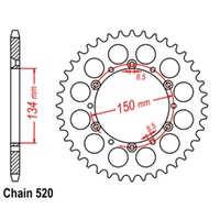 Supersprox  48 Tooth  Steel Rear sprocket for Kawasaki KX250F 2011-2023