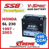 SSB 12V V-SPEC DRY CELL AGM 195 CCA BATTERY HONDA SL230 SL 230 1997-2003 TRAIL