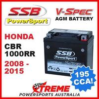 SSB 12V V-SPEC DRY CELL AGM 195 CCA BATTERY HONDA CBR1000RR CBR 1000RR 2008-2015