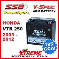 SSB 12V V-SPEC DRY CELL AGM 195 CCA BATTERY HONDA VTR250 VTR 250 2003-2012 MOTO