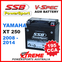 SSB 12V V-SPEC DRY CELL AGM 195 CCA BATTERY YAMAHA XT250 XT 250 2008-2014