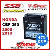 SSB 12V V-SPEC DRY CELL AGM 175 CCA BATTERY HONDA CBF250 CBF 250 2006-2010 MOTO