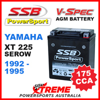 SSB 12V V-SPEC DRY CELL AGM 175 CCA BATTERY YAMAHA XT225 XT 225 SEROW 1992-1995