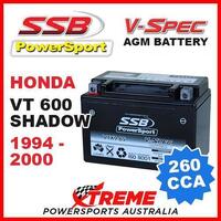 SSB 12V V-SPEC DRY CELL AGM 260 CCA BATTERY HONDA VT600 VT 600 SHADOW 1994-2000