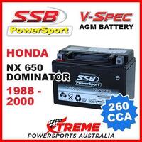 SSB 12V V-SPEC DRY CELL AGM 260 CCA BATTERY HONDA NX650 NX 650 DOMINATOR 88-2000