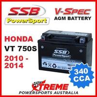 SSB 12V V-SPEC DRY CELL AGM 340 CCA BATTERY HONDA VT750S VT 750S 2010-2014 MOTO