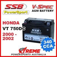 SSB 12V V-SPEC DRY CELL AGM 340 CCA BATTERY HONDA VT750DC VT 750DC 2000-2002