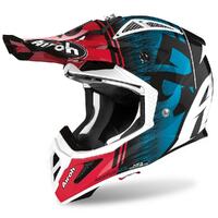 AIROH AVIATOR ACE 'KYBON' BLUE/RED GLOSS Helmet Sizes S-XL