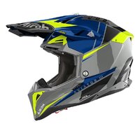 AIROH AVIATOR 3 (AMSS PLUS) 'PUSH' BLUE GLOSS Helmet Sizes S-2XL