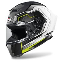 AIROH GP550-S 'RUSH' WHITE/YELLOW GLOSS Helmet Sizes XS-XL