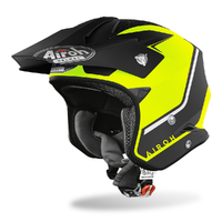 AIROH TRRs 'KEEN' YELLOW MATT Helmet Sizes XS-2XL