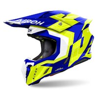 AIROH TWIST 3.0 'DIZZY' BLUE/YELLOW GLOSS Helmet Sizes S-2XL