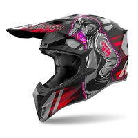 AIROH WRAAAP 'CYBER' RED MATT Helmet Sizes S-2XL