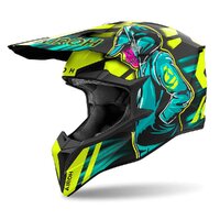 AIROH WRAAAP 'CYBER' YELLOW MATT Helmet Sizes S-2XL