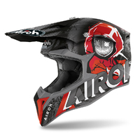 AIROH WRAAP 'ALIEN' RED MATT Helmet Sizes S-2XL