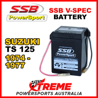 SSB 6V For Suzuki TS125 TS 125 1974-1977 V-Spec Dry Cell AGM Battery 4-V6N4-2A