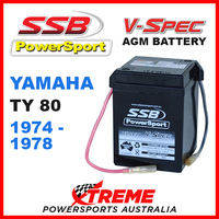 SSB 6V Yamaha TY80 TY 80 1974-1978 V-Spec Dry Cell AGM Battery 4-V6N4-2A