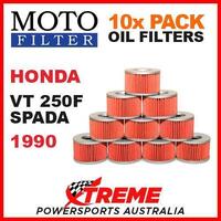 10 PACK MOTO FILTER OIL FILTERS HONDA VT250F VT 250F SPADA 1990 MOTORCYCLE