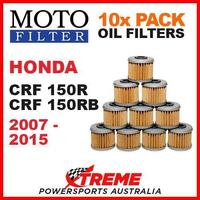 10 PACK MOTO MX OIL FILTERS HONDA CRF150R CRF150RB CRF 150R 150RB 2007-2015