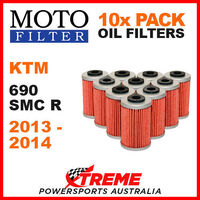 10 PACK MOTO MX OIL FILTERS KTM 690 SMCR SMC-R 2013-2014 MOTORCYCLE SUPERMOTO