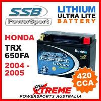 SSB 12V LITHIUM ULTRALITE 420 CCA BATTERY HONDA TRX650FA TRX 650FA 2004-2005 ATV