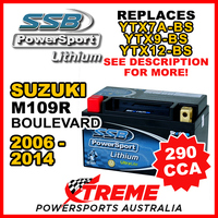 SSB 12V 290 CCA For Suzuki M109R Boulevard 2006-2014 LFP14H-BS Lithium Battery