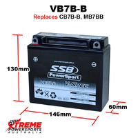 SSB 12V 175CCA 7AH VB7B-B Honda CTX200 CTX 200 Bushlander 2002-2016 V-Spec AGM Battery RB7B-B